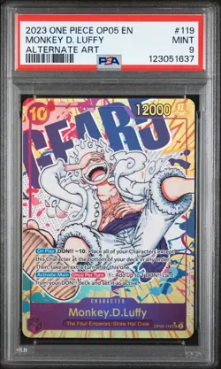 PSA 9 Luffy Nika Gear 5 OP05-119 Parallel SEC New Era One Piece Card English - Image 1