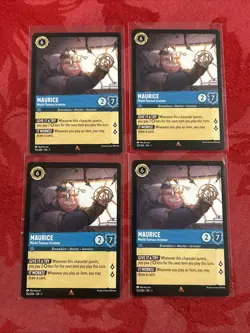 4x Disney Lorcana First Chapter - MAURICE - World Famous Inventor -152/204 x4 - Image 1