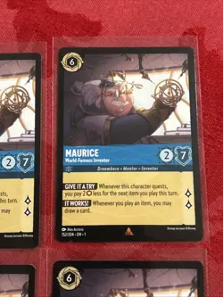 4x Disney Lorcana First Chapter - MAURICE - World Famous Inventor -152/204 x4 - Image 2