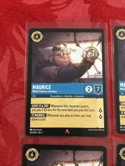 4x Disney Lorcana First Chapter - MAURICE - World Famous Inventor -152/204 x4 - Image 3