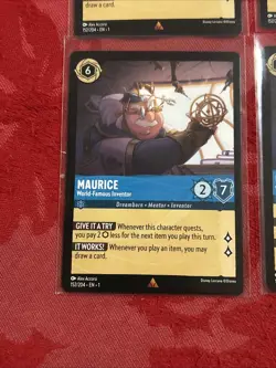 4x Disney Lorcana First Chapter - MAURICE - World Famous Inventor -152/204 x4 - Image 4