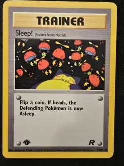 1st Edition Sleep! 79/82 Team Rocket WoTC Pokemon Trading Card Game 2000 MP - Image 1