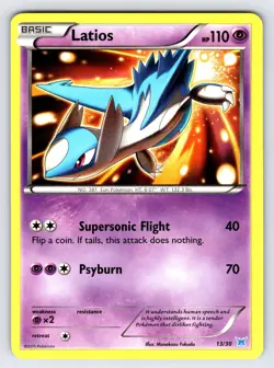 Latios 13/30 2015 XY Trainer Kit: Latios & Latias Pokemon Card Promo Rare - Lp - Image 1