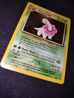 Meganium 10/111 Unlimited Pokemon Trading Card Game Neo Genesis Lightly Played - Image 2