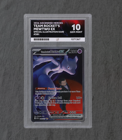 Pokemon Team Rocket's Mewtwo ex Ascended Heroes 281/217 MINT ACE 10 TCG Card UK - Image 1
