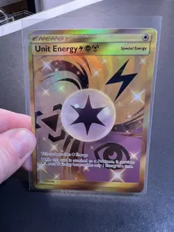Pokemon Unit Energy LPM Trainer Ultra Prism 171/156 Holo Gold Secret Rare MINT - Image 1