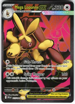 Mega Lopunny ex - 115/094 Pokemon ME02: Phantasmal Flames Holo Ultra Rare NM - Image 1