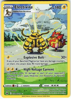 Electivire GG08/GG70 Pokemon Crown Zenith: Galarian Gallery Holo Ultra Rare MP - Image 1