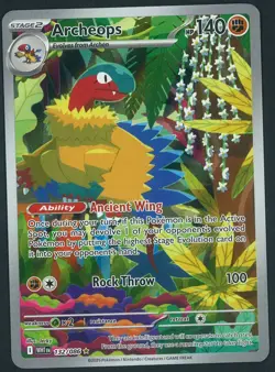 Archeops 132/086 Illustration Rare Pokemon SV White Flare Near Mint - Image 1