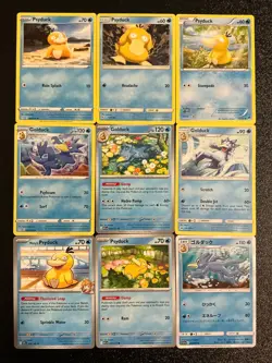 x9 Psyduck Golduck pokemon tcg mixed lot Cute Collection set 💦💦💦🐥🐤🦆 - Image 1