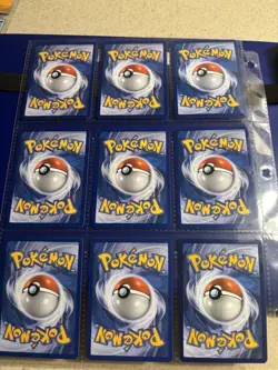 ASSORTED POKEMON CARD BINDER PAGE #7 (9ct) cards from mixed sets - Image 2