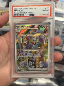 Machoke 177/165 Scarlet & Violet 151 Illustration Rare Holo PSA 10 English - Image 1