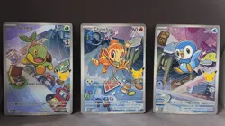 Pokemon First Partner Illustration Collection Series 1 Gen 4 Sinnoh Starters - Image 1