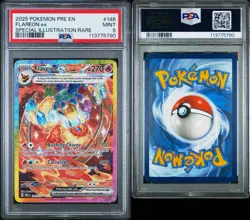 2025 Pokemon Prismatic Evolutions Flareon Special Illustration Rare PSA 9 - Image 3