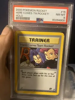 Vintage Pokemon - Here Comes Team Rocket - PSA 8 - Image 1