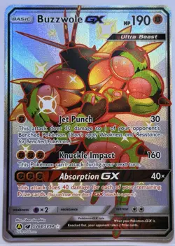 Buzzwole GX SV68/SV94 Shiny GX Rare Hidden Fates Shiny Vault Pokemon Near Mint - Image 1