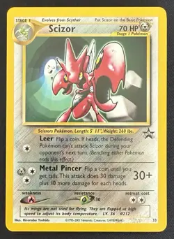 Scizor Black Star Promo 33/53 Pokemon TCG WOTC NM/LP - Image 1