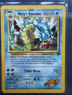 🌊 MISTY’S GYARADOS 13/132 HOLO RARE – GYM CHALLENGE – WOTC VINTAGE POKEMON 🌊 - Image 2