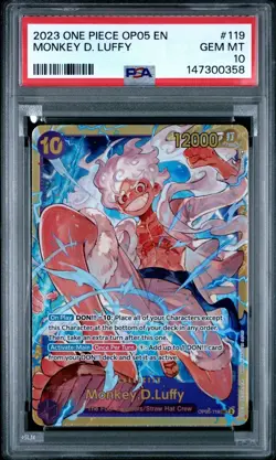Monkey D. Luffy OP05-119 SEC PSA 10 One Piece Card Awakening Of The New Era - Image 1