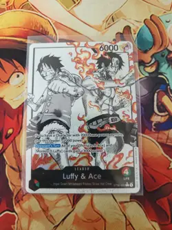 1x ST30-001 Luffy & Ace Alt Art Leader (Parallel) Eng One Piece TCG! Fast Ship - Image 1