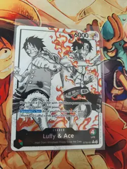1x ST30-001 Luffy & Ace Alt Art Leader (Parallel) Eng One Piece TCG! Fast Ship - Image 2