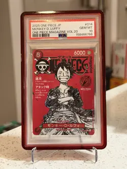 PSA 10 Monkey D Luffy ST21-014 ONE PIECE Magazine Promo 2025 Japanese - Image 1