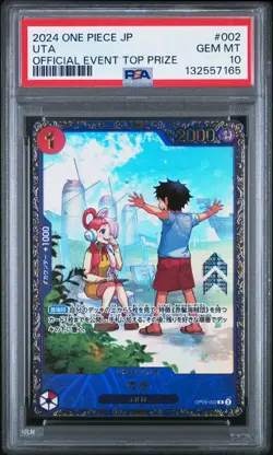 PSA 10 Uta OP09-002 Official Event Top Prize Flagship Battle Promo One Piece JP - Image 1