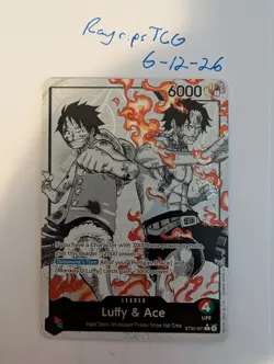 ST30-001 Luffy & Ace Alt Art Leader (Parallel) English One Piece TCG - Image 1