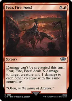 x4 NM (Playset) Fear, Fire, Foes!, MTG, Lord of the Rings, Magic, 125 - Image 1