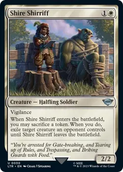 x4 NM (Playset) Shire Shirriff, MTG, Lord of the Rings, Magic the Gathering, 30 - Image 1