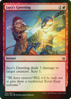 MTG Jaya's Greeting Foil ** War of the Spark ** English (NM) - Image 1