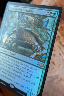 MTG Blossoming Tortoise - Wilds of Eldraine NM FOIL - Image 1