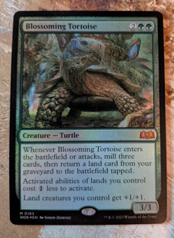 MTG Blossoming Tortoise - Wilds of Eldraine NM FOIL - Image 2