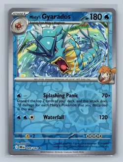 Misty's Gyarados 049/182 Rare Destined Rivals Reverse Holo NM 2025 Free Shipping - Image 1