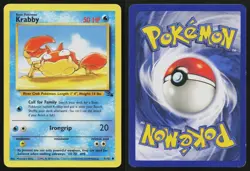 KRABBY 51/62 COMMON FOSSIL POKEMON UNLIMITED MP - Image 3