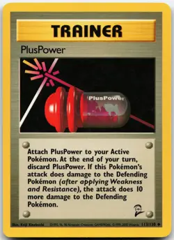 PLUSPOWER 84/102 UNCOMMON BASE SET UNLIMITED POKEMON MP - Image 1