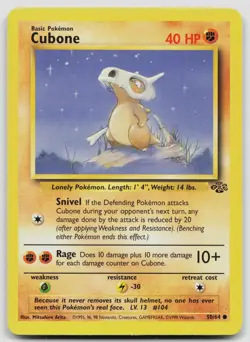 CUBONE 50/64 COMMON JUNGLE POKEMON UNLIMITED LP - Image 1