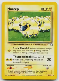 MAREEP 65/111 COMMON NEO GENESIS POKEMON UNLIMITED LP - Image 1