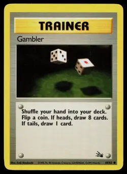 GAMBLER 60/62 COMMON FOSSIL POKEMON UNLIMITED MP - Image 1