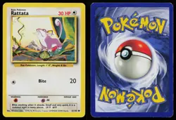 RATTATA 61/102 COMMON BASE SET UNLIMITED POKEMON MP - Image 3