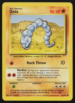ONIX 56/102 COMMON BASE SET UNLIMITED POKEMON MP - Image 1