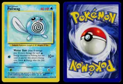 POLIWAG 59/102 COMMON BASE SET UNLIMITED POKEMON LP - Image 3