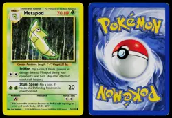 METAPOD 54/102 COMMON BASE SET UNLIMITED POKEMON HP - Image 3