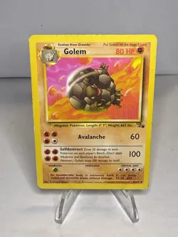 Pokemon TCG Golem Fossil 36/62 Regular 1999-2000 Wizards Base Set Uncommon - Image 1