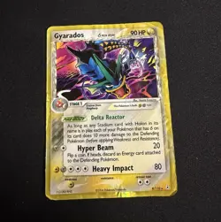 Pokemon Gyarados Delta Species 8/110 Holo Rare English 90 HP 2006 DAMAGED - Image 1