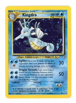 Kingdra 8/111 Holo Rare Neo Genesis Pokemon Unlimited Holo Heavily Played - Image 1