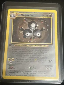 Pokemon TCG Magneton Neo Revelation 10/64 Holo 1st Edition Holo Rare - Image 3