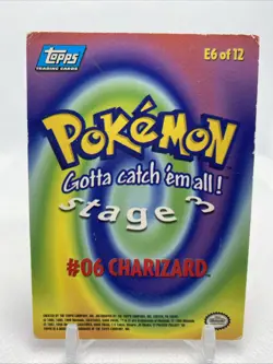 Charizard E6 of 12 Holo Foil 2nd Print - Topps Pokemon The First Movie - Image 4