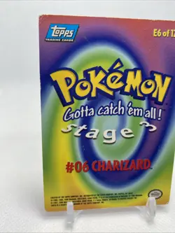 Charizard E6 of 12 Holo Foil 2nd Print - Topps Pokemon The First Movie - Image 5