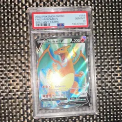 2022 Brilliant Stars Charizard V 153/172 Full Art Holo PSA 10 - Image 1